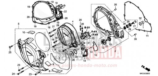 PANNEAU CARTER-MOTEUR D./POMPE A EAU CRF450LK de 2019